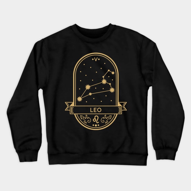 Leo Gold Sigil Crewneck Sweatshirt by MimicGaming